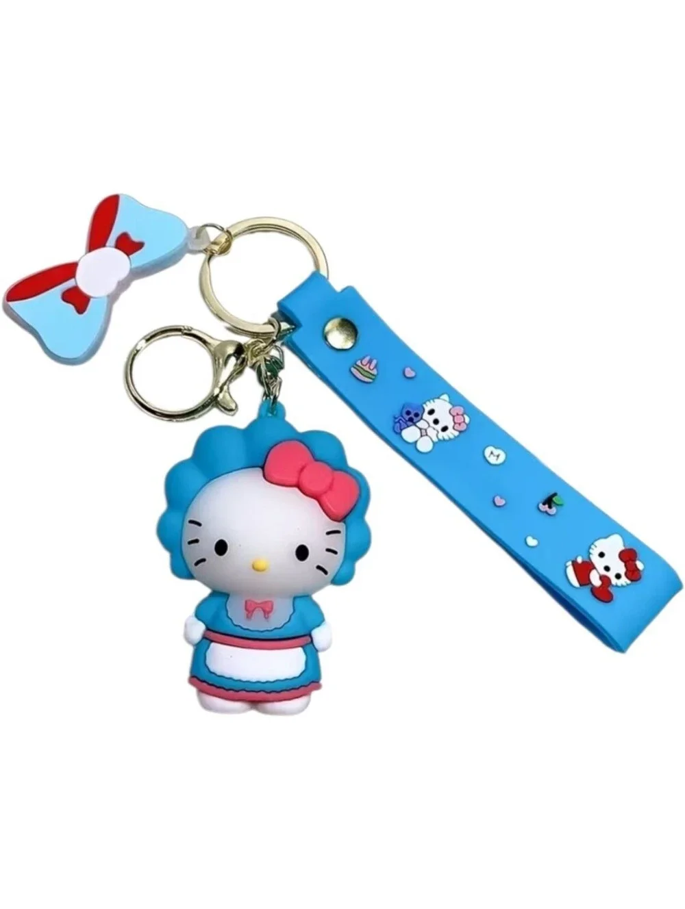 Hello Kitty Key Chain Bag Charm Blue Large